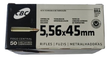 MUNIÇÃO CBC 556X45 COMUM M193 (TREINA) C