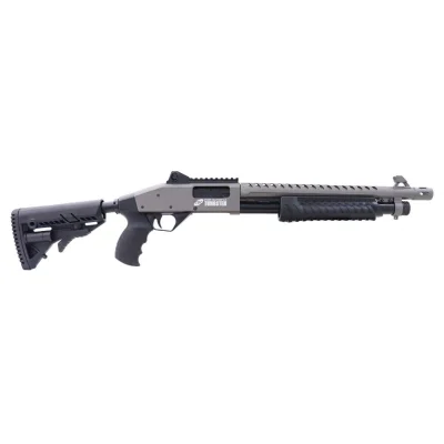Espingarda CBC Pump Military 3.0 Tungsten Coronha Retrátil Calibre 12 Cano 16" Com Acessórios