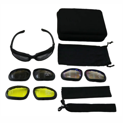 Óculos de airsoft NTK Tarek com 4 lentes