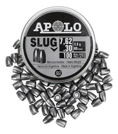 Chumbinho Apolo Slug Cal.30n 7,62mm 100un