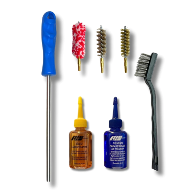 Kit Premium Arma Curta com Vareta - Limpeza e Manutencao de Armamento - Cal. .38/.380/9 mm/.357 - Cristal